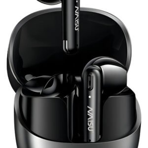 Audífonos Inalámbricos Con Bluetooth Y Estuche Carga - Naisu Color Negro