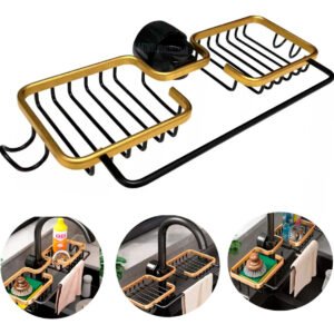 Rejilla Para Grifo De Lavaplatos Porta Esponjilla Doble