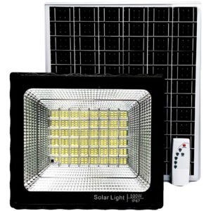 Reflector Solar Exterior De 500w Lámpara + Panel + Control