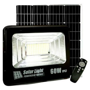 Reflector Lampara Led Panel Solar Exterior 60w Recargable