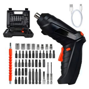 Destornillador Atornillador Electrico Inalambrico Recargable Color Negro