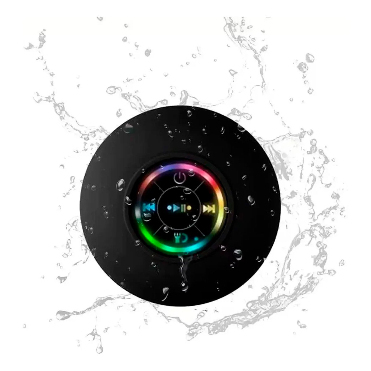 Parlante Bluetooth Resistente Agua Para Baño Ducha Y Luz Rgb