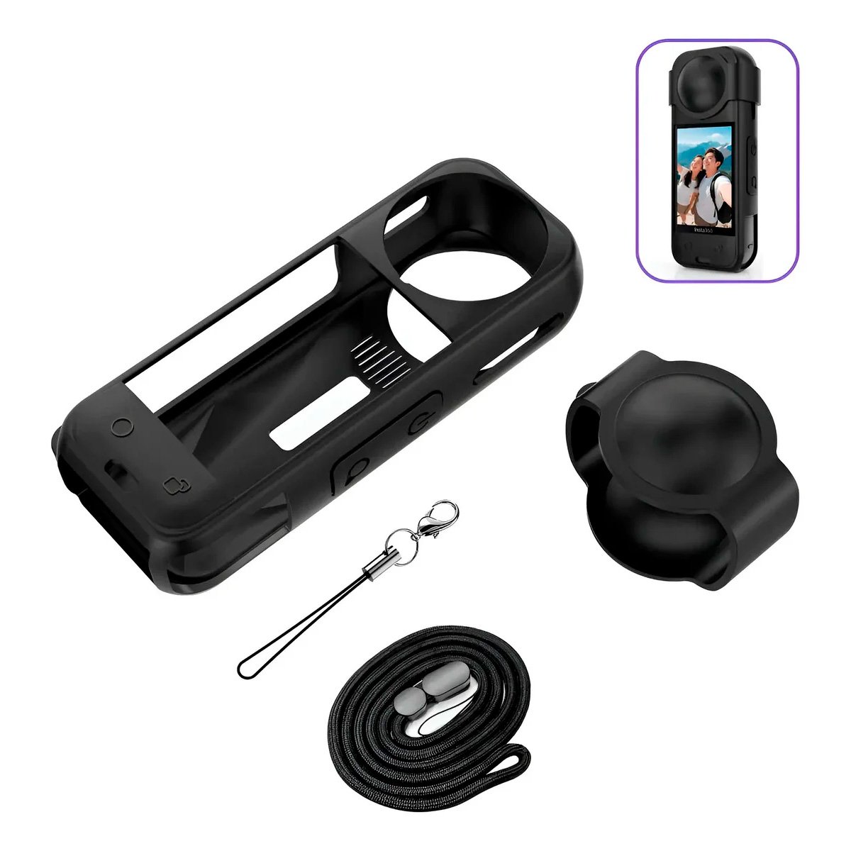 Funda Estuche Protector De Silicona Para Cámara Insta360 X5