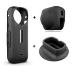 Kit Combo Protectores 3 En 1 Para Insta360 X4 Goma Y Estuche