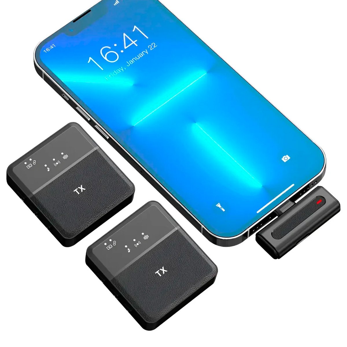 Micrófono Inalámbrico 2 En 1 De Solapa Para Iphone O Ipad