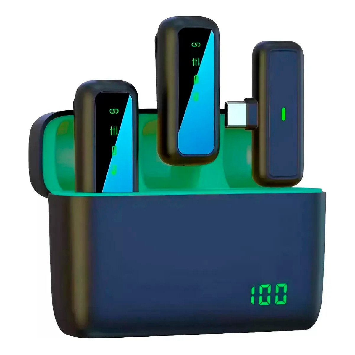 Micrófono Inalámbrico De Solapa 2 En 1 Para Tipo C Y Iphone