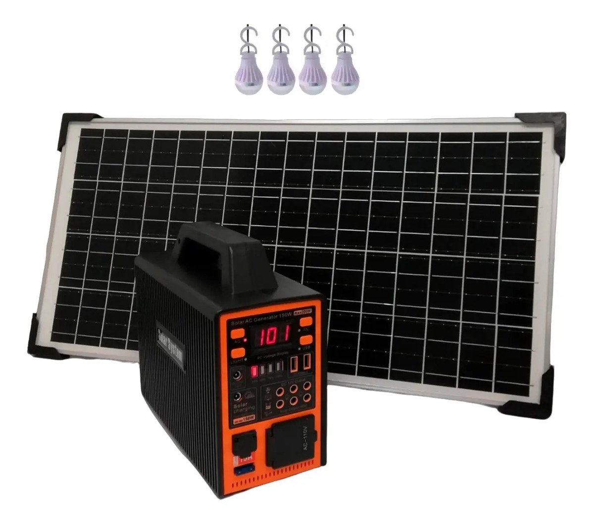 Generador Solar Batería Portátil Estación Carga +panel Solar