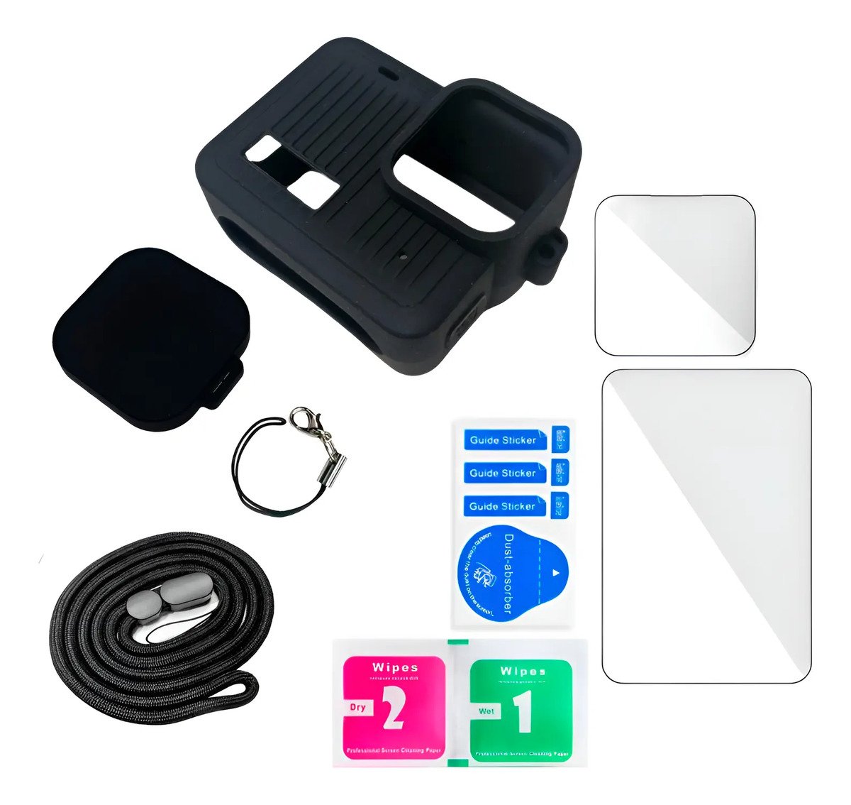 Funda Estuche Silicona Para Gopro Hero 4k + 2 Vidrios Protec