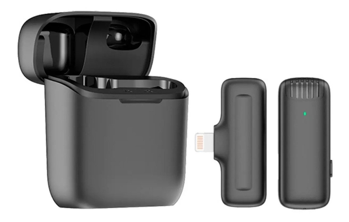 Microfono Inalambrico De Solapa Para Iphone Ipad Con Estuche