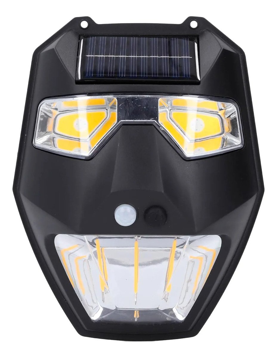 Lámpara Luz Led Panel Solar Para Exterior Diseño De Mascara
