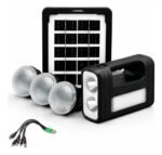 Kit Solar Batería + Panel + 3 Bombillos De 3w Carga Usb 5v
