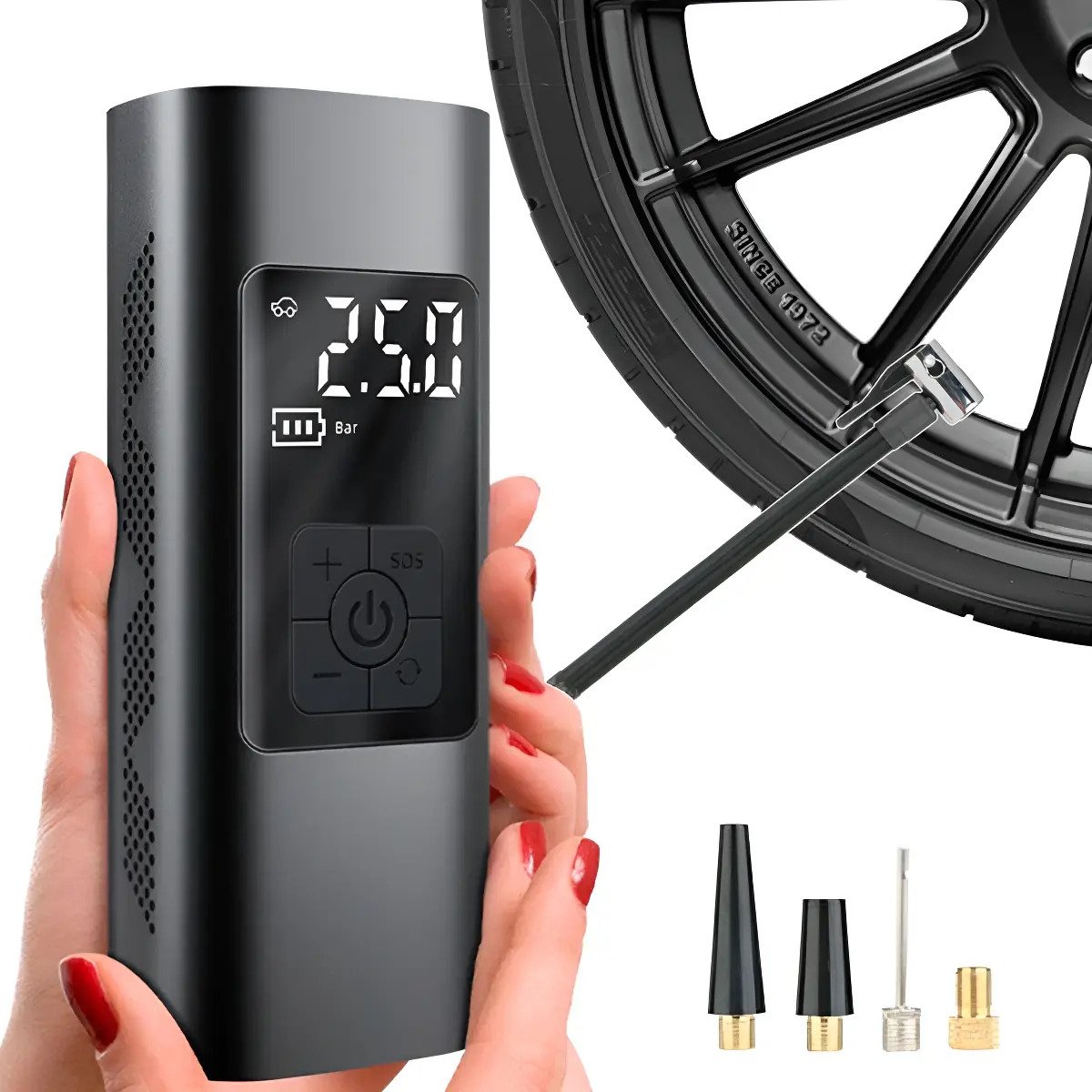 Compresor De Aire Inflador Portatil Recargable Carro Moto