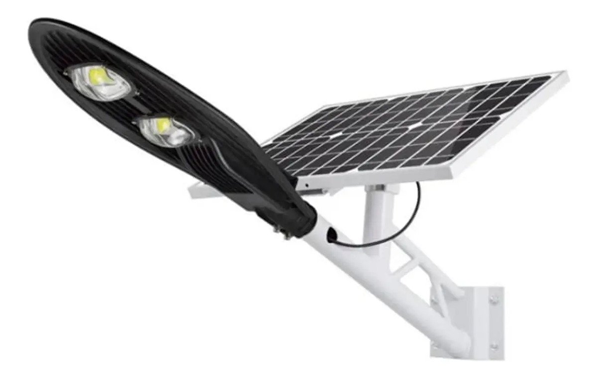 Lampara Led Para Exterior De 80w Panel Solar Sensor De Luz