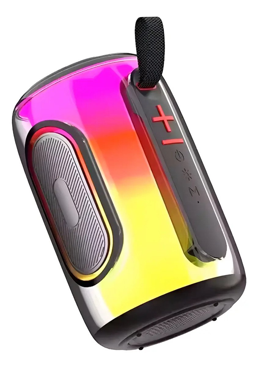 Parlante Portátil Con Bluetooth Luces Rgb Entrada Usb Y Aux