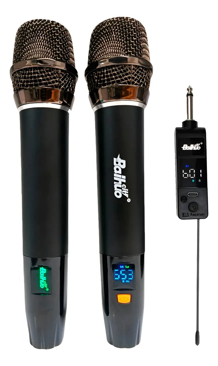 Micrófonos Inalámbricos Profesional Con Receptor Plug 6.35mm