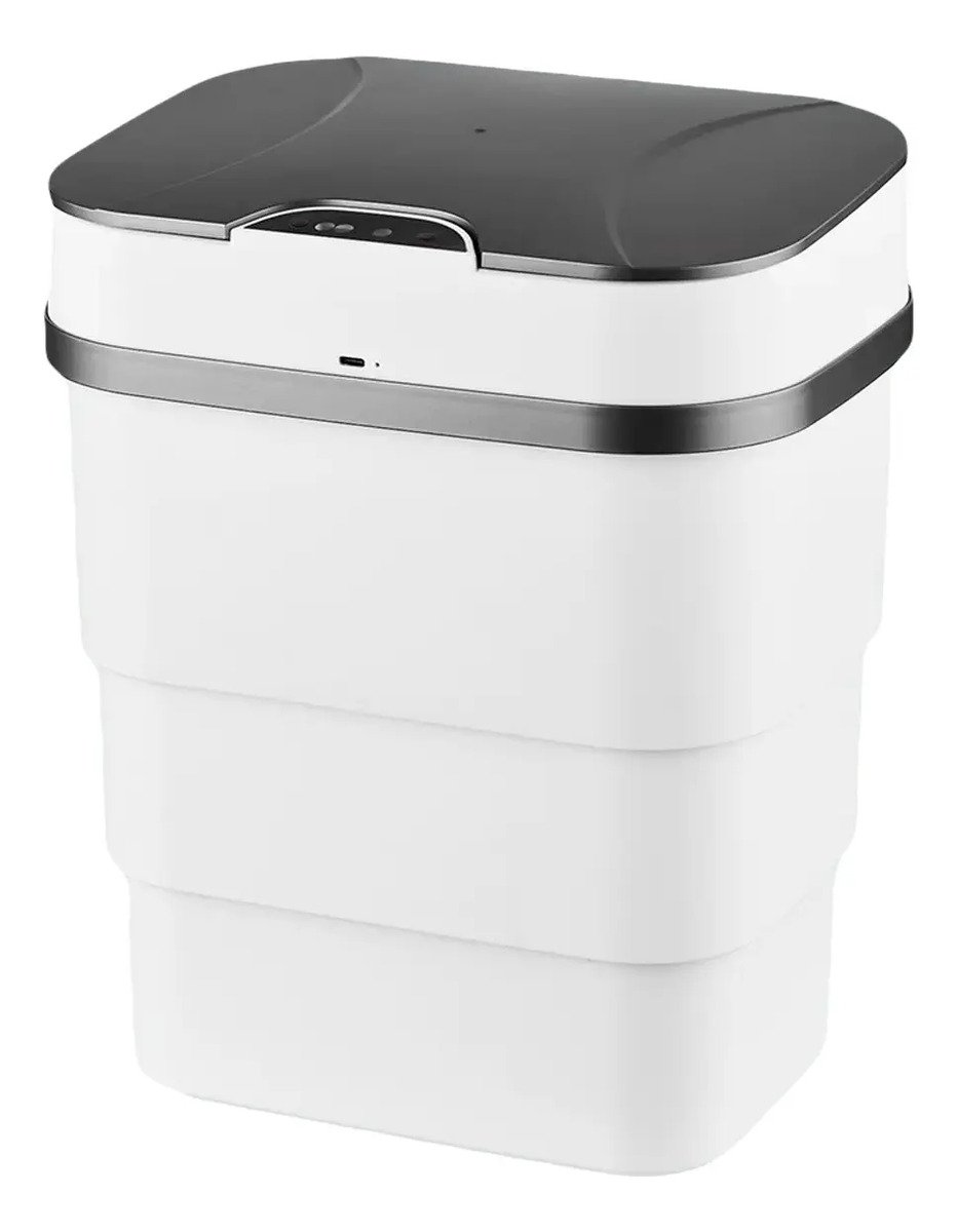 Caneca Papelera Basurero Con Sensor De Apertura Automática