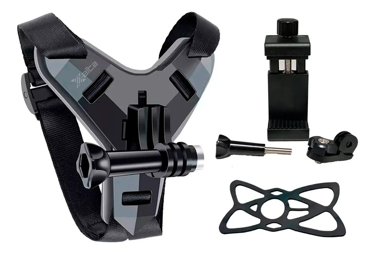 Soporte Para Celular + Montura Arnés Para Cámara Casco Moto