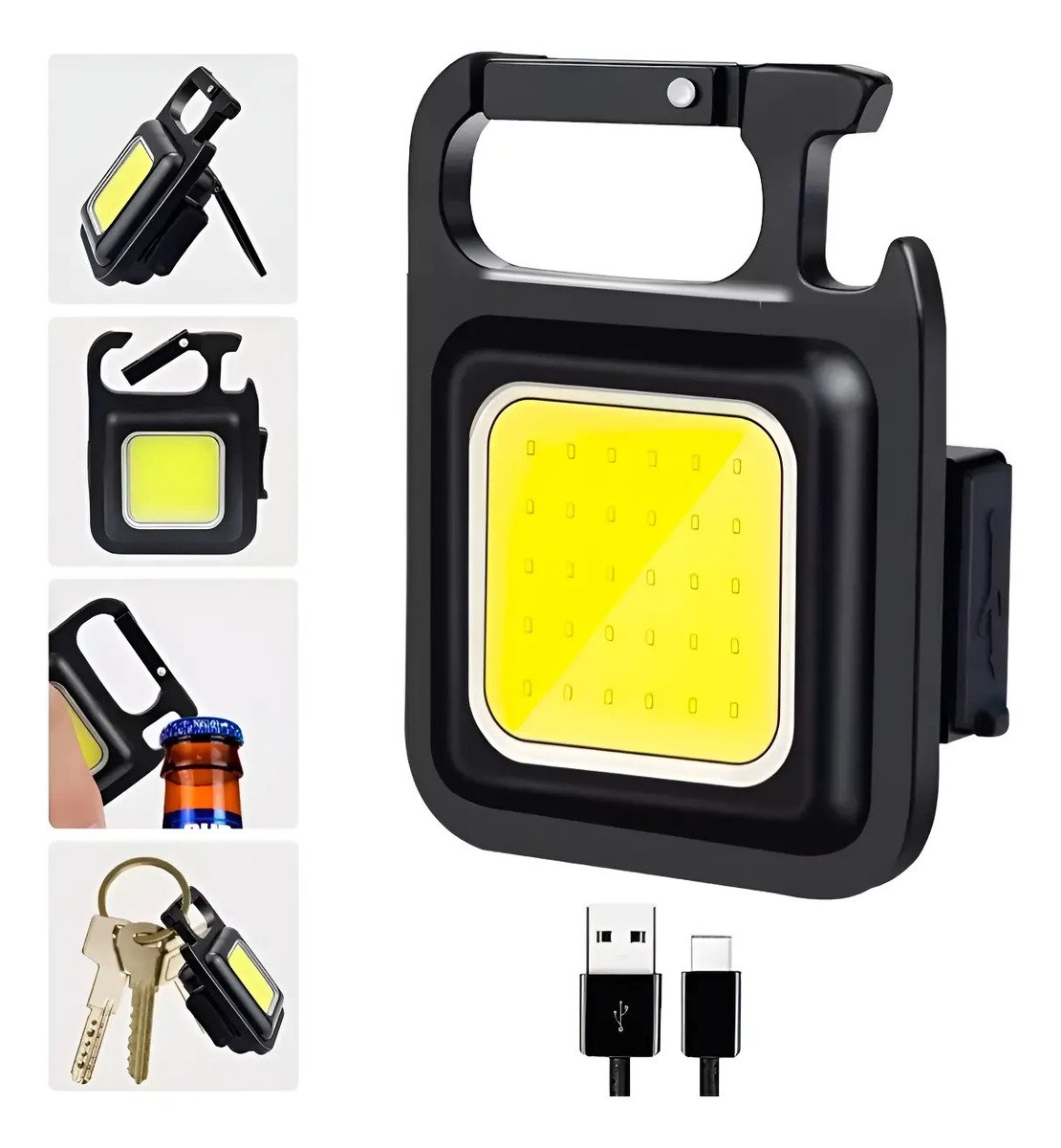 Mini Linterna Llavero Led Recargable Usb Camping Lampara