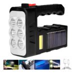 Linterna Luz Led Portatil Recargable Brillante Panel Solar