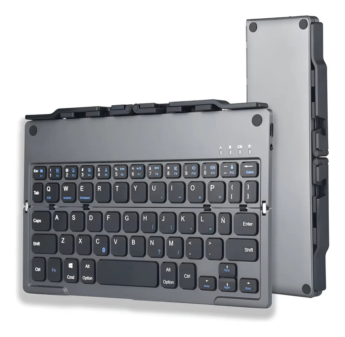 Teclado Plegable Portátil Bluetooth Y Soporte Celular Tablet