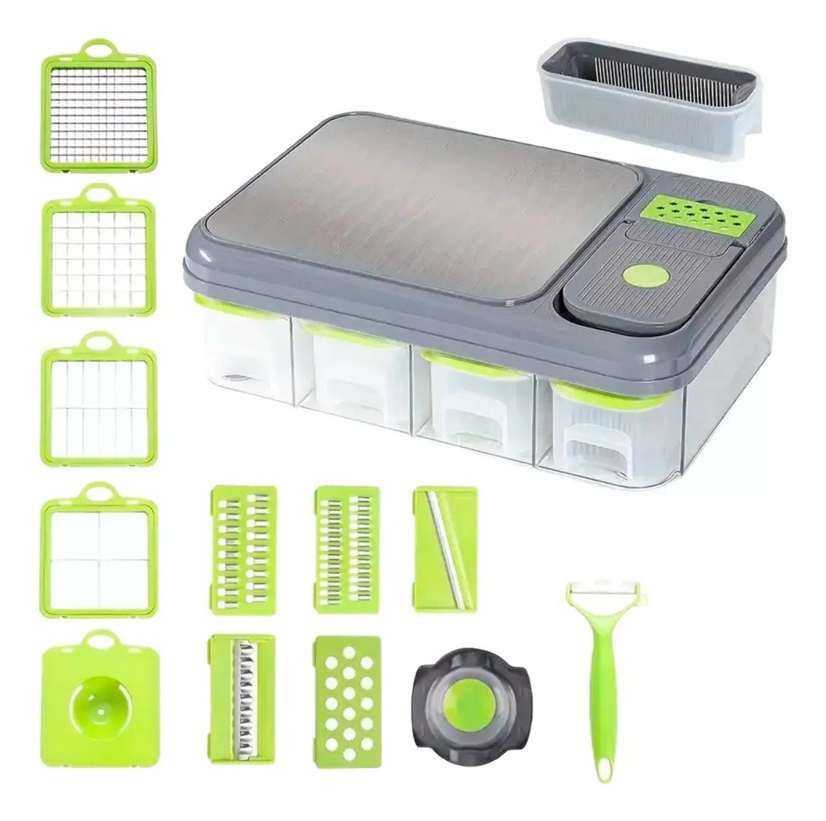 Picador Cortador De Verduras Vegetales Multiusos 28 En 1