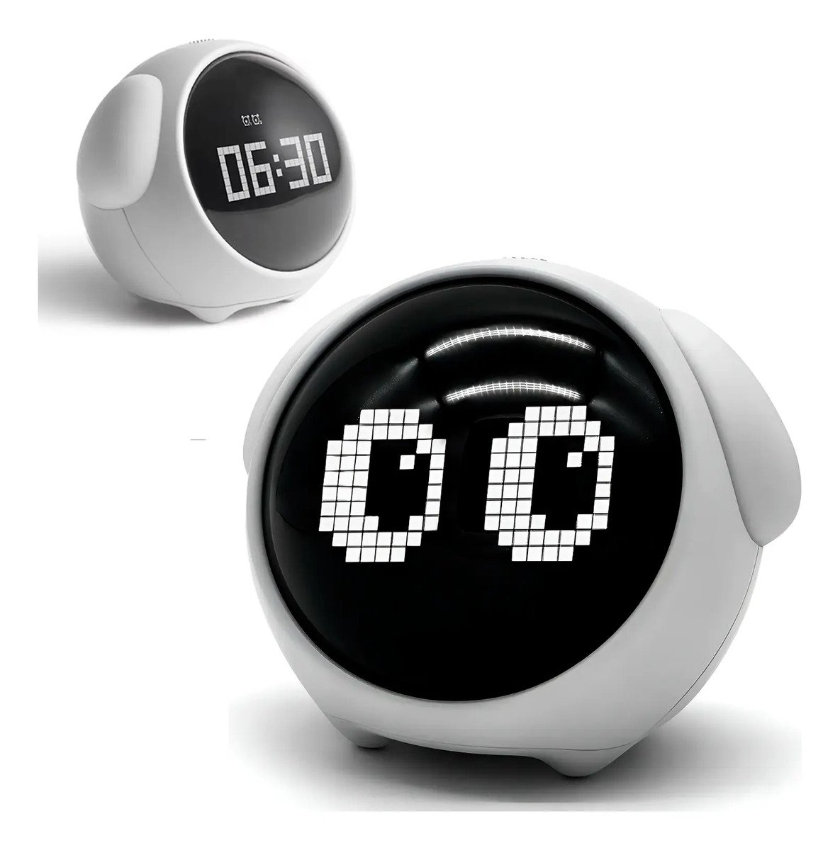 Reloj Digital Despertador De Mesa Emoji Pantalla Con Luz Led