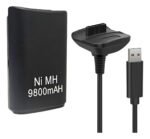 Cargador Kit Carga Y Juega Para Xbox 360 Batería De 9800mah