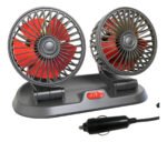 Ventilador Para Carro Doble Cabezal Ajustable De 360 Con 12v