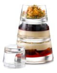 Set 3 Copas Vasos Apilables En Piramide Para Postres Salsas