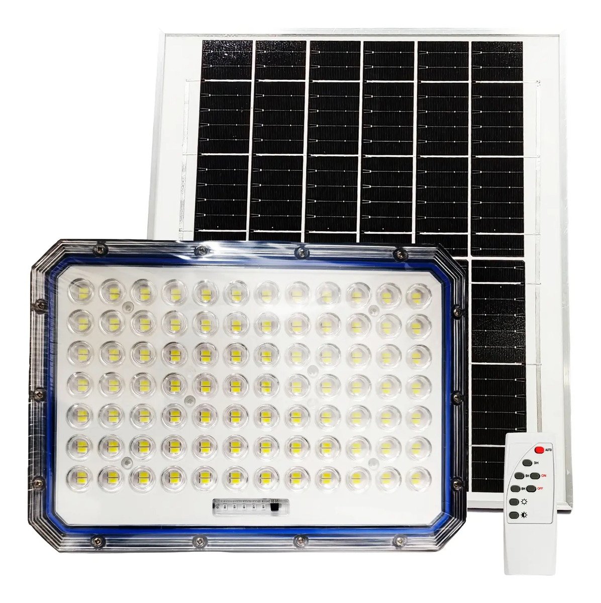 Reflector De 200w Exterior Con Panel Solar + Control Remoto