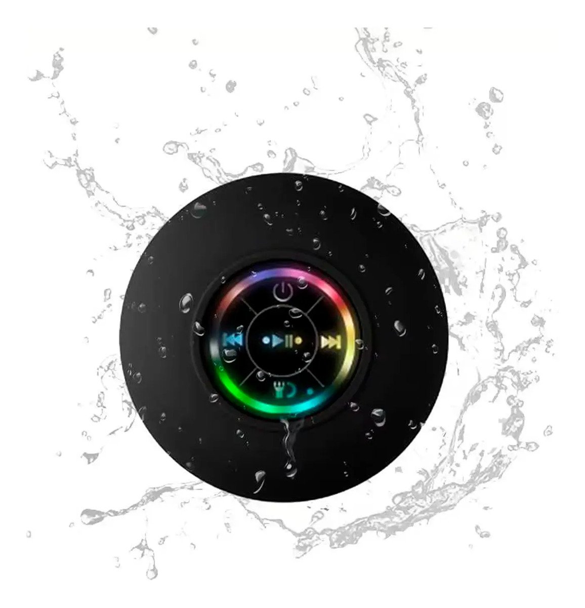 Parlante Bluetooth Resistente Agua Para Baño Ducha Y Luz Rgb
