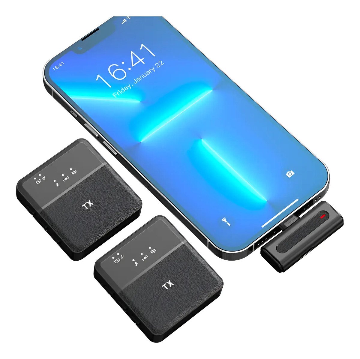 Microfono Inalambrico 2 En 1 De Solapa Para Iphone O Ipad