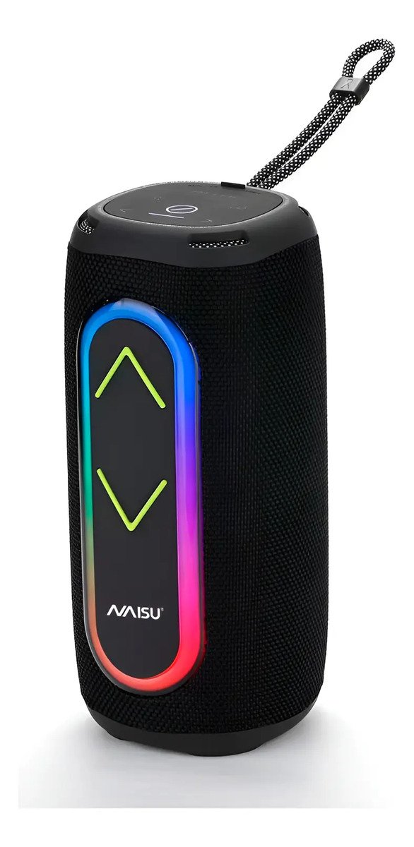 Parlante Portátil Con Bluetooth Luz Rgb Y Usb Aux  10w Naisu