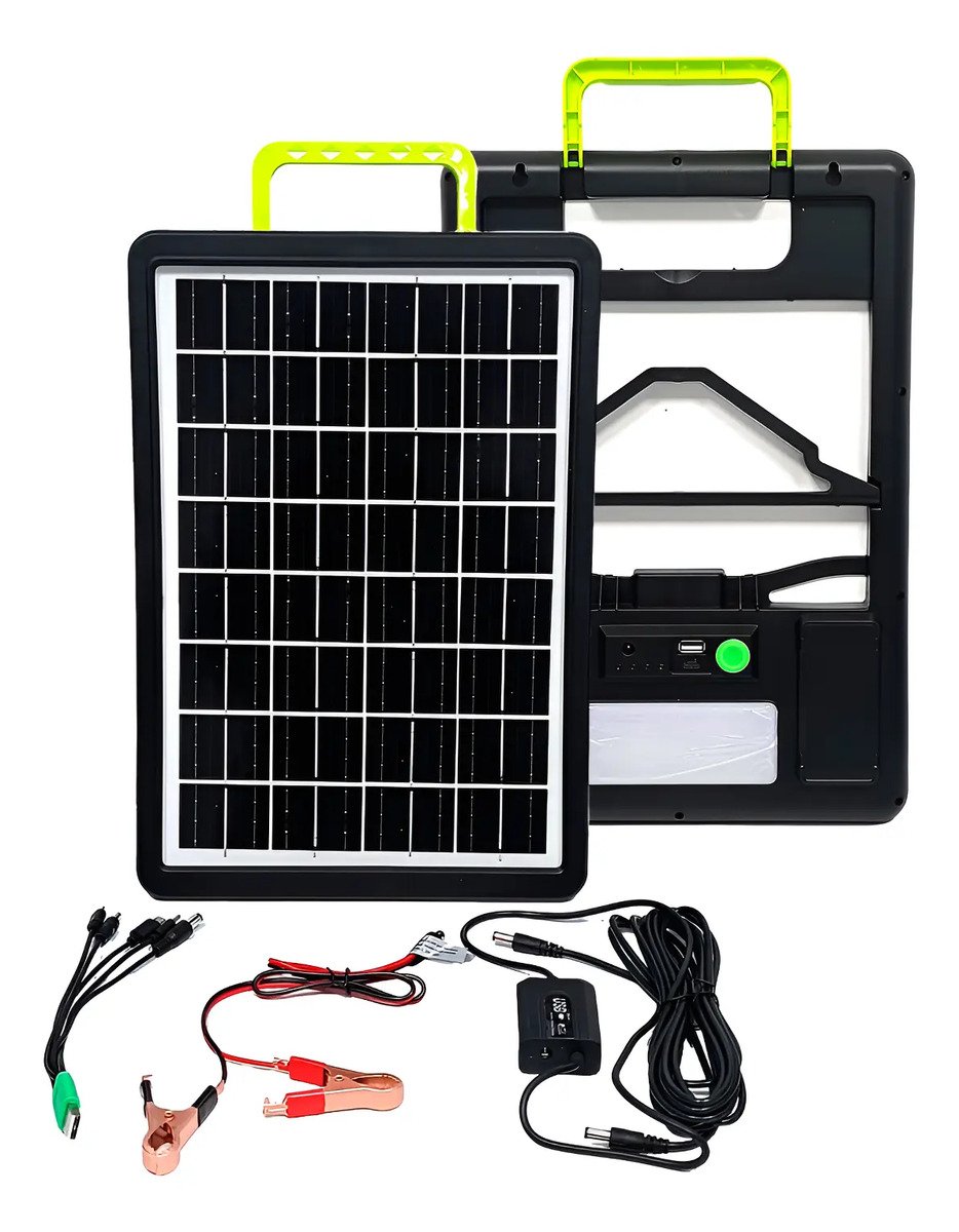 Panel Solar 20w 16v Portátil Luz Led Carga Celular Baterías