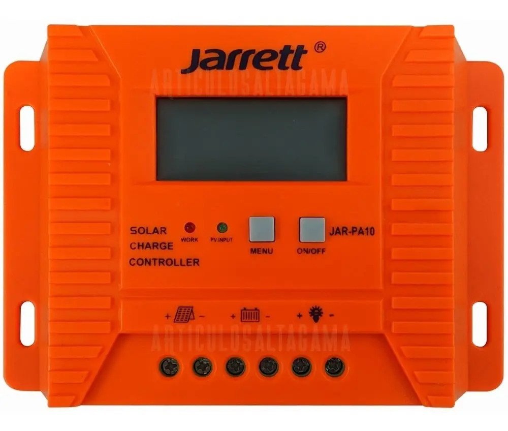 Controlador Regulador De Carga 10a 12/24v Pwm Solar Jarrett