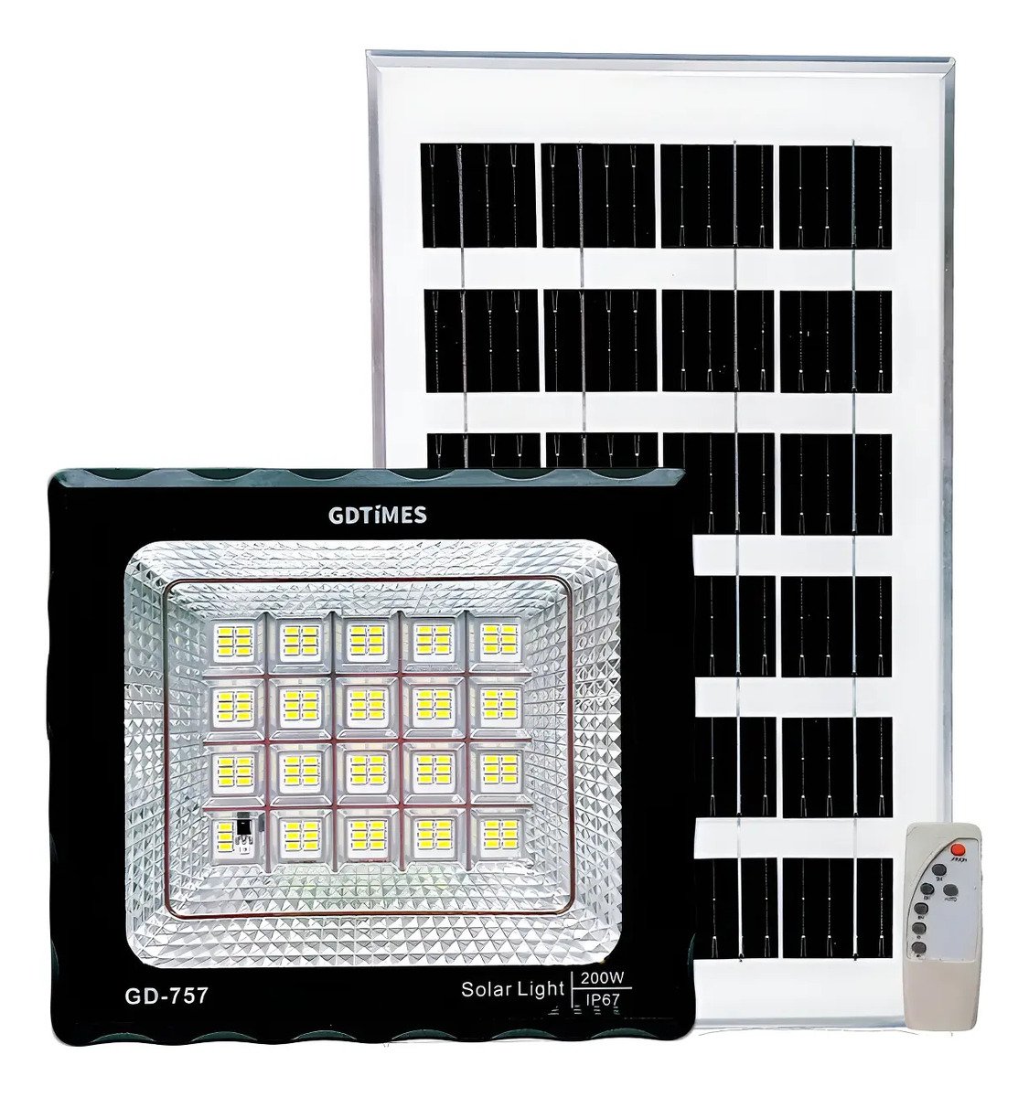 Dg Reflector Lampara Panel Solar Exterior 200w Recargable