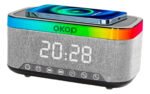 Reloj Despertador Con Carga Inalámbrica Luces Rgb Y Radio Fm
