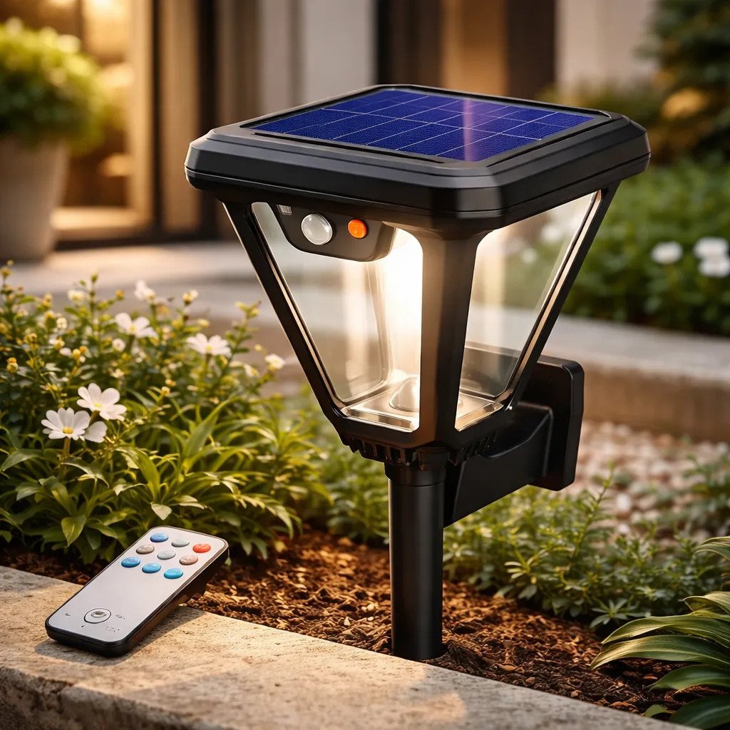 Lampara Solar Led Farol Sensor Movimiento Y Control Remoto