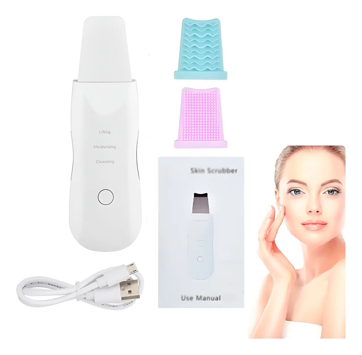 Espátula Ultrasónica Facial Vibración Y Exfoliación Profunda