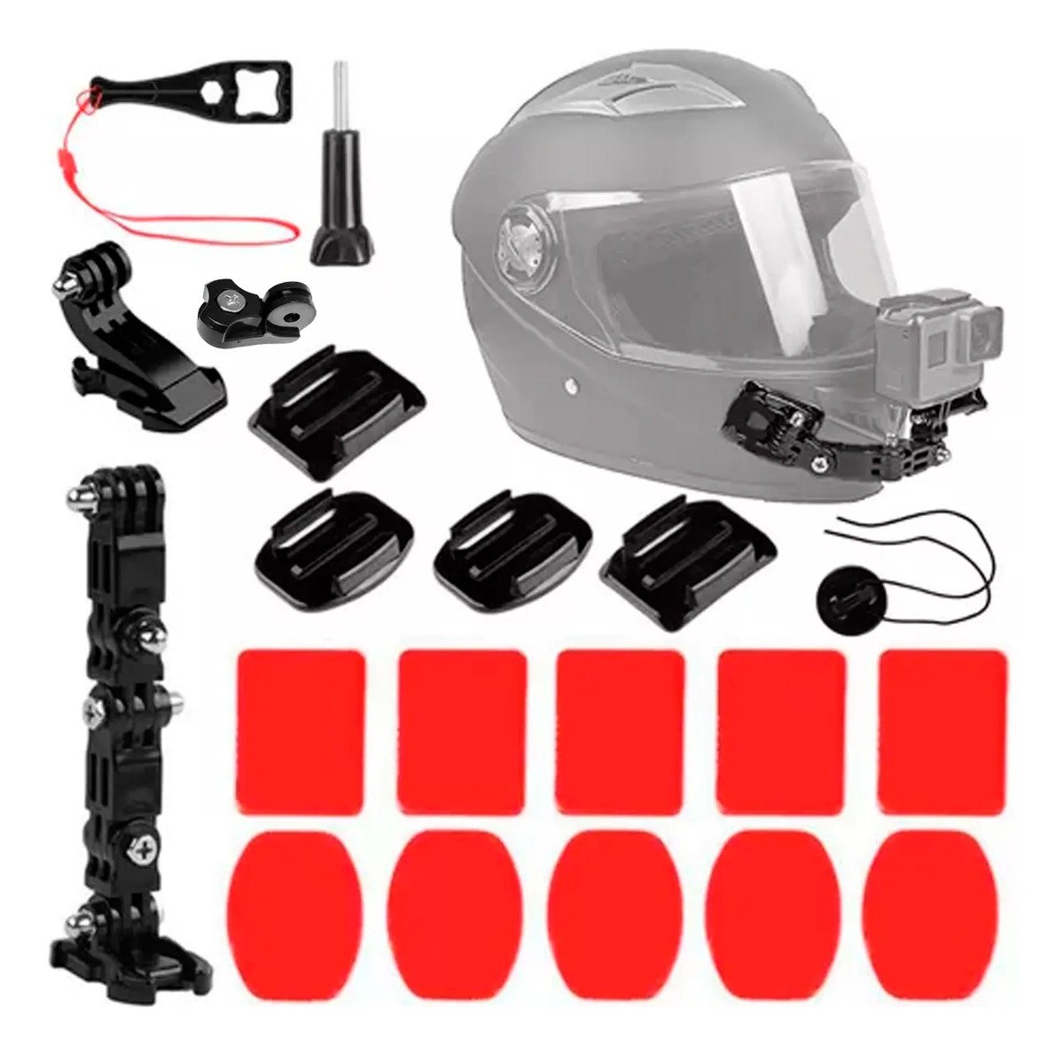 Soporte Base Montura Multifuncional Moto Para Gopro 19 Pcs