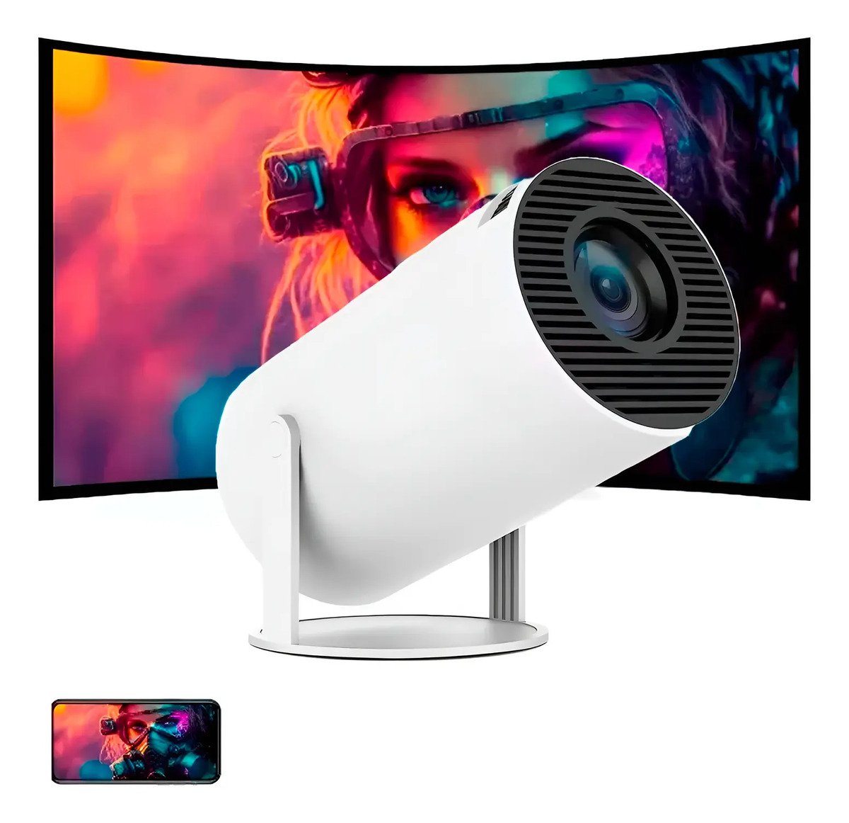 Mini Proyector Video Beam Bala Hd Led 1200 Lúmenes Con Wifi