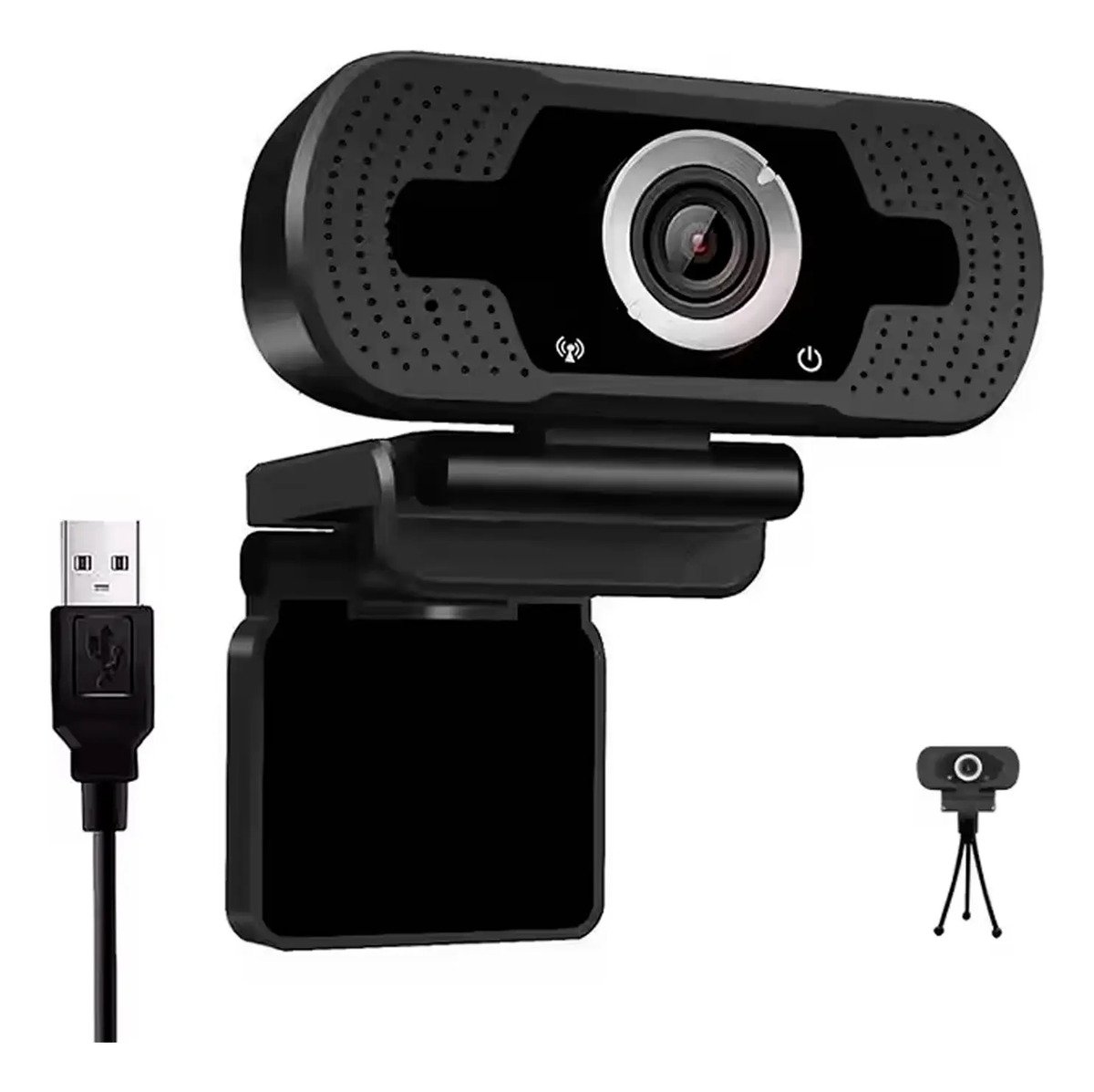 Cámara Web Digital De Usb Resolución 2k Micrófono + Trípode