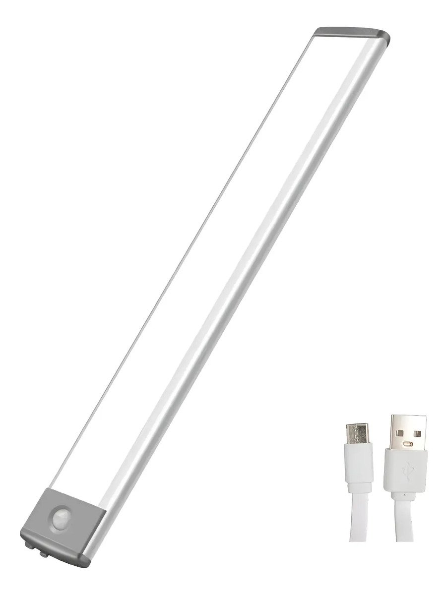 Lámpara Led Con Sensor Movimiento Magnética Recargable 46 Cm