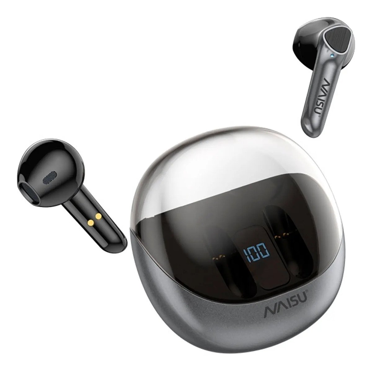Audifonos Inalámbricos De Estuche Con Bluetooth Pantalla Lcd
