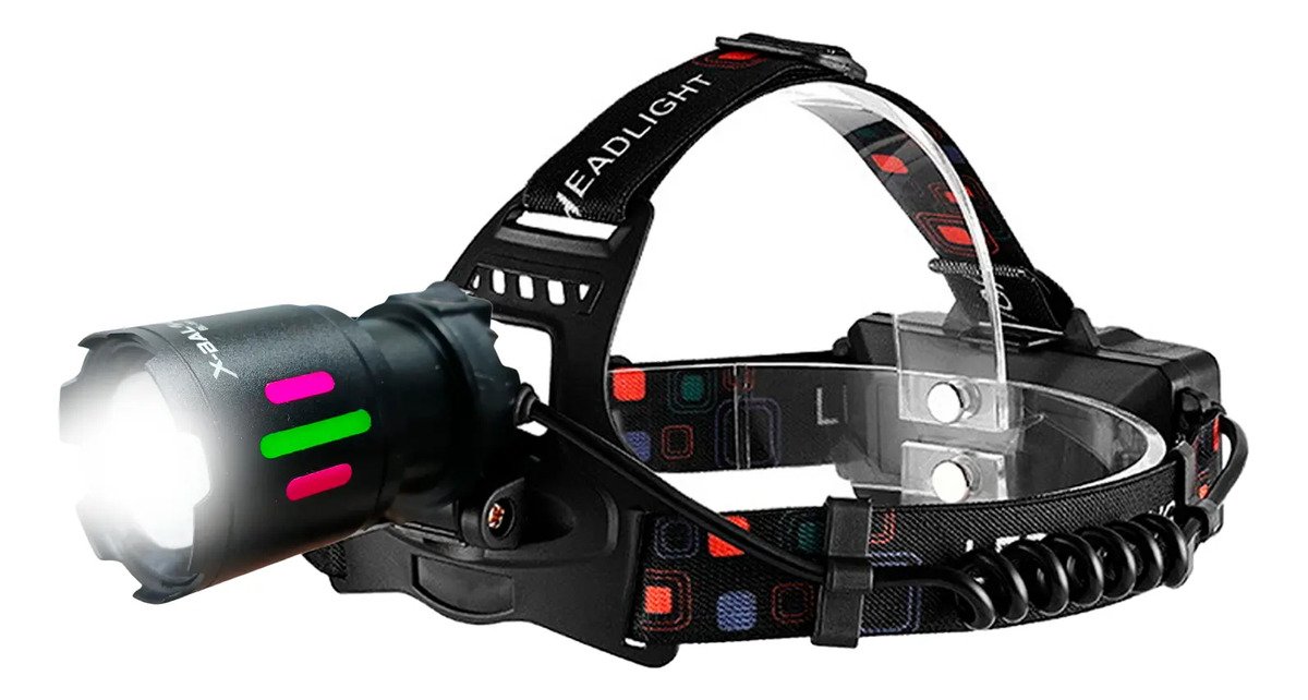 Linterna Minera Led Manos Libres Recargable Zoom Con 3 Modos