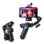 Gimbal Estabilizador Imagen Para Celular Luz Led Y Micrófono