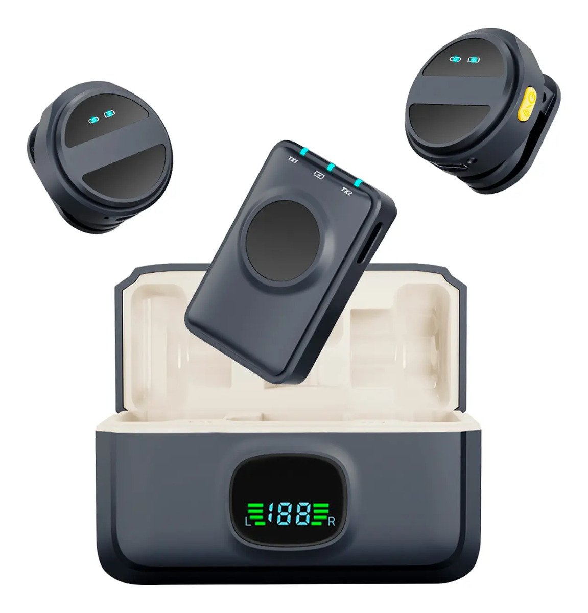 Micrófono Solapa Magnética Inalámbrico Para Iphone O Android