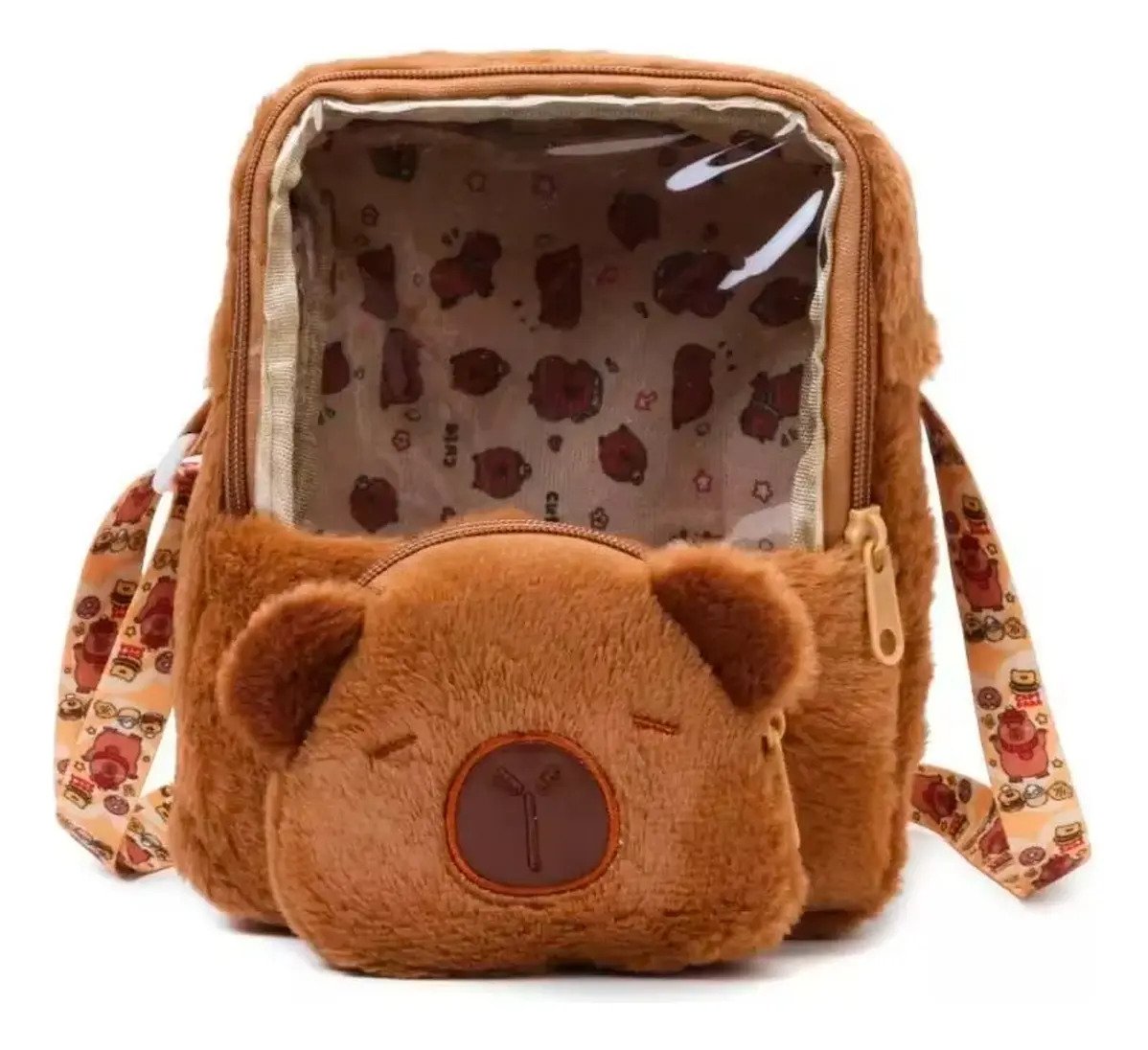 Morral Bolso Cruzado Infantil Maleta Para Niños De Capibara