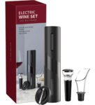 Kit Descorchador De Vino Electrico Sacacorchos 4 En 1