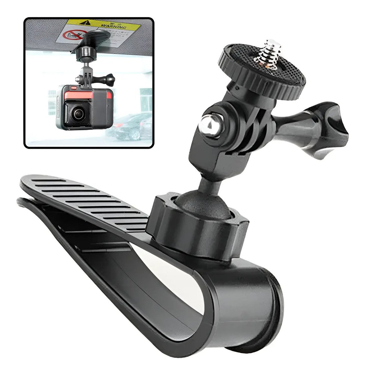 Pinza Clip Ajustable Base 360° Para Gopro Cámaras Deportivas
